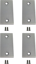 QCAA Stainless Steel Door Strike Filler Plate, 2-1/4" x 1-1/8", US32D Stainless Steel, Made in Taiwan, 4 Pack