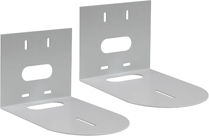 AEONS PTZ Camera Universal Wall Mounting Bracket | Sturdy Durable Compatible with Most Center Mount Cameras Hardware | AV Brackets Wall Mount Holder, White, 2-Pack