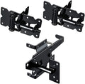 skysen Stainless Steel Self Closing Vinyl Fence Single Gate Hinge and Latch Hardware Kit -2 Hinges and 1 Latch (Single Gate Kit)