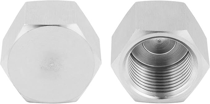 Yoebor Forged 304 Stainless Steel Pipe Fitting Cap 1-1/4" NPT Female Class 3000 (Pack of 1)