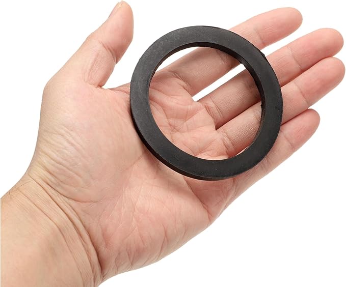 uxcell 12 Pcs Solid Nitrile Rubber Flat Washer DN65 3-5/32" OD x 2-1/2" ID x 1/4" Thickness Large Washers O Ring Sealing Gaskets, Industrial Flat Rubber Spacer, Black