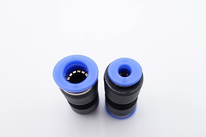 Push to Connect Fitting 8mm Tube OD x 4mm Tube OD Reducer, Pneumatic Air Water Straight Union Two Way Connector/Coupler (Pack of 5)