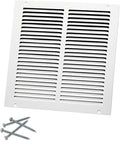 12"W x 12"H [Duct Opening Size] Steel Return Air Grille, Air Return Vent Cover for Ceiling and Sidewall - HVAC Air Vent Covers - [Outer Dimensions: 13.75"W x 13.75"H]