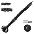 Deck Screws #14 x 3-1/2 inch, (184pcs) 5lb Heavy Duty Outdoor Wood Screws,Black Rust Resistant Epoxy Coated,Torx Drive Head,with T30 Star Bit