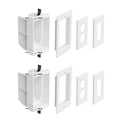 Recessed Electrical Box - Single Gang, for Wall Mount TV, Antenna, Phone & Cable, Suitable for GFCI & Standard Outlet (2 Pack)