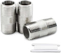 SANATO 3 Pcs SS 304 Forging Nipple Cast Piple, 1/2" NPT x 1/2" NPT Male Threaded, 50mm Piple Fittings