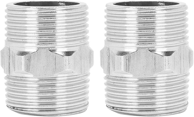 HEEPDD Steel Nipple 1in for Plumbing and Gas Applications Threaded Pipe Male Thread Connector Stainless Bathroom