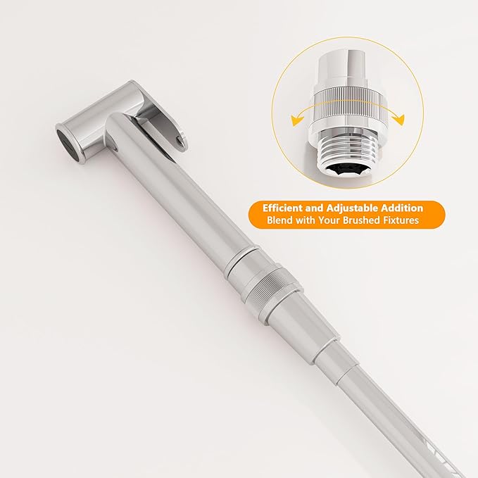 Shower Head Shut Off Valve G1/2'' Shower Flow Control Valve Brass Shut Off Valve for Handheld, Shower Arm or Bidet Sprayer(Chrome)