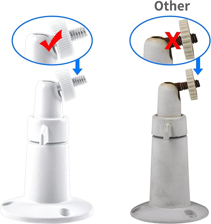 Security Camera Universal Mounting Bracket,Adjustable Indoor/Outdoor Security Wall Metal Bracket, Compatible with Arlo Pro/Pro 2/Pro 3/Pro 4/Ultra/Ultra 2, & with Ring Stick Up Cam Battery (2 Pack)