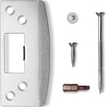 Oversized Door Strike Plate, Heavy Duty Version, Reinforced Enlarged Striker Plate with Large Hole, Fix Door Won't Latch in, Extended to Cover Worn Slot (Satin Nickel, 1 Pack)