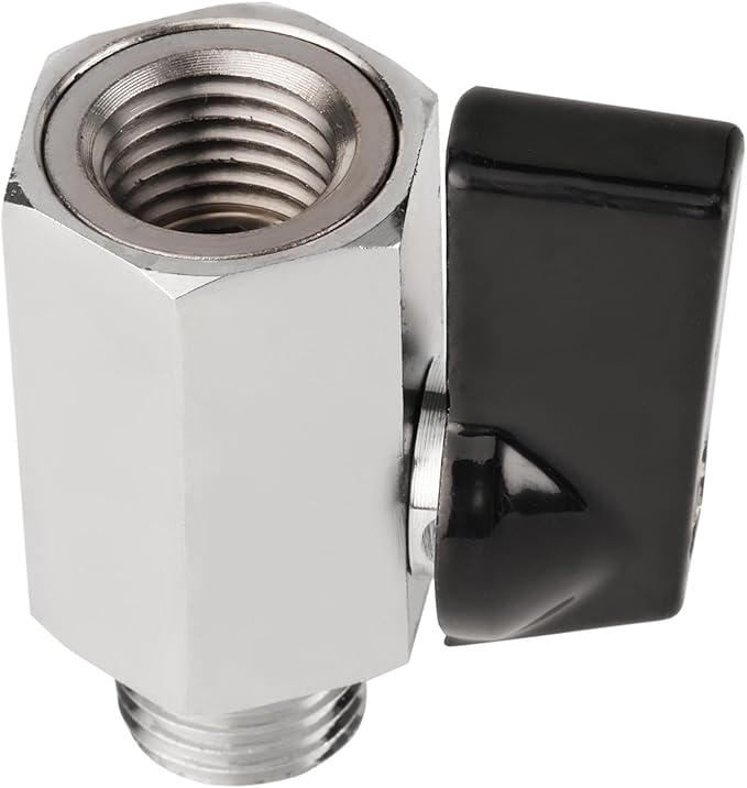 1/4" Mini Ball Valve NPT Female x Male Shut-Off Valve, 2-Way Full Port Shut Off Valve, Manual On/Off Control,for Water Air Oil Gas, Industrial & Household Plumbing Applications-4pcs