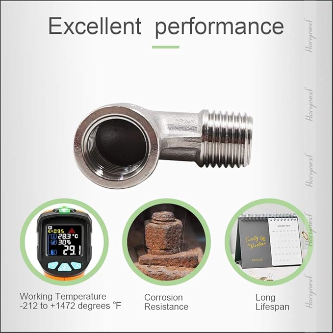 stainless steel NPT 1/4 elbow fitting 90 degree with male to female thread connecting water pipe air hose pvc tube cast coupling (2 pcs)