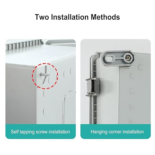 Electrical Junction Box,175x275x110mm IP67 ABS Plastic Electrical Project Enclosure with Mounting Plate