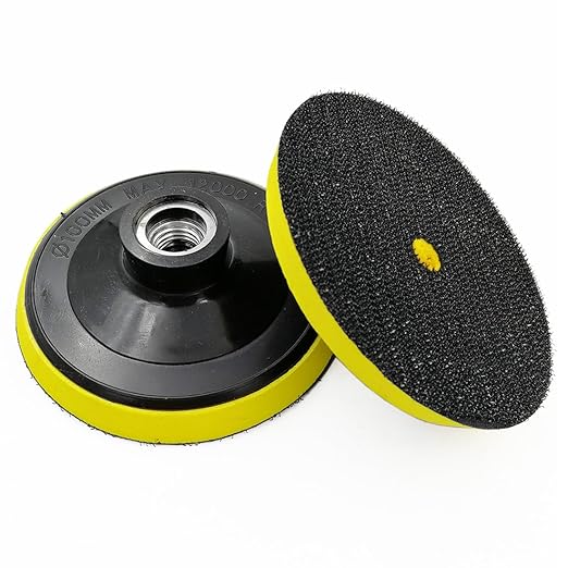 SHDIATOOL 4-Inch Backer Pad Backing pad of Foam Plastic Body with 5/8-Inch-11 Thread for Diamond Polishing Pads Pack of 2