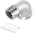 TAISHER 1PCS 304 Stainless Steel 90 Degree elbow,2-1/2" NPT Male Pipe to 2-1/2" NPT Female 304 Stainless Steel Pipe Fitting