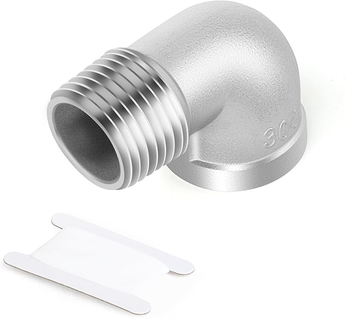 TAISHER 1PCS 304 Stainless Steel 90 Degree elbow,4" NPT Male Pipe to 4" NPT Female 304 Stainless Steel Pipe Fitting
