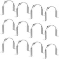 12Pcs 4 1/2 Inch (115mm) 304 Stainless Steel Conduit Clamps, U-Tube Strap Pipe Clamp 2 Hole Strap U Bracket Rigid Pipe Metal Conduit Strap Tension Clips U-tube Clamp