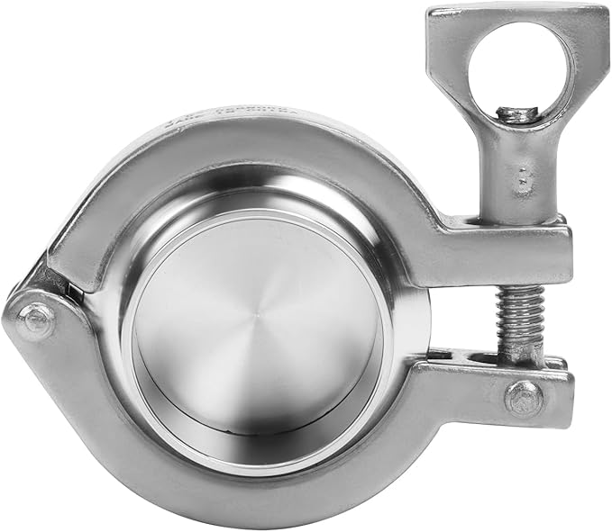DERNORD 1.5" Sanitary Pipe Fittings Set, Stainless Steel End Cap + Weld Ferrule + Tri Clamp + FKM Gasket