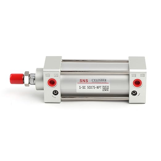 SNS Pneumatic Standard Air Cylinder S-SC 50 x 75 NPT 1/4, Bore: 2 inch, Stroke: 3 inch, Double Acting