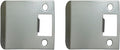 QCAA Solid Brass Extended Lip Strike, 3''X2-1/4", Satin Nickel, 2 Pack, Made in Taiwan