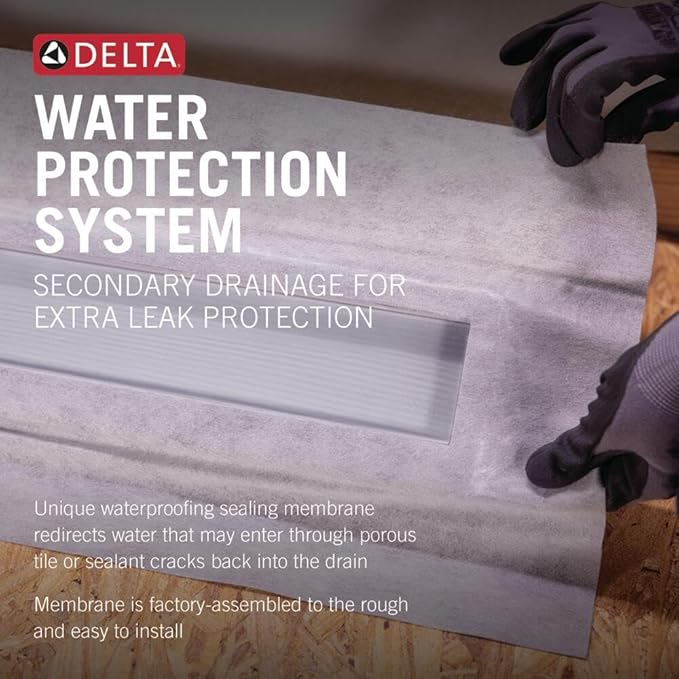 Delta Faucet 24-Inch Reversible Linear Shower Drain Trim in Chrome