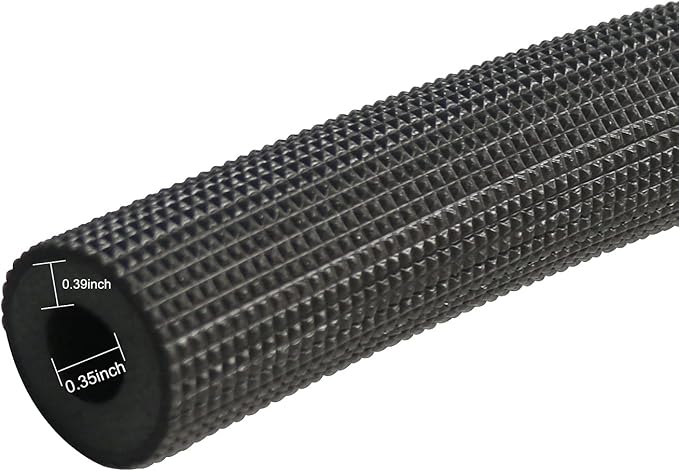 Pipe Insulation Tubing, BESUNTEK 6ft Heat Preservation Insulated Foam Tubing Handle Grip Support, for Water Pipes, air Conditioning Pipes (0.35" × 0.39", Black, BESUNTEK-121)