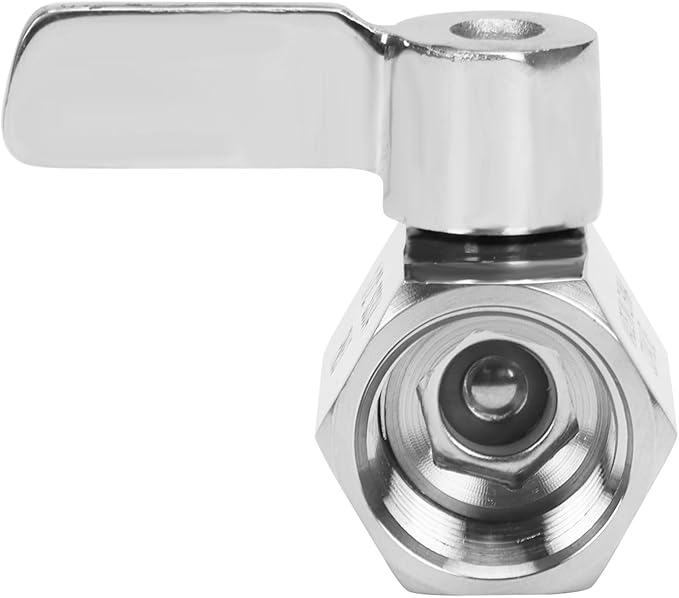 Shower Flow Control Valve - 1/2" NPT Thread Stainless Steel 304 Shut Off Mini Ball Valve, Female x Male Shower Head Water Valve