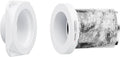 Magnetic Dryer Vent Coupling FR ABS V-0 Dryer Vent Connector Kit Airtight Seal Easy to Clean Quick Connector Including a 2.6ft 4" Duct and two Clamps, White, SDV180