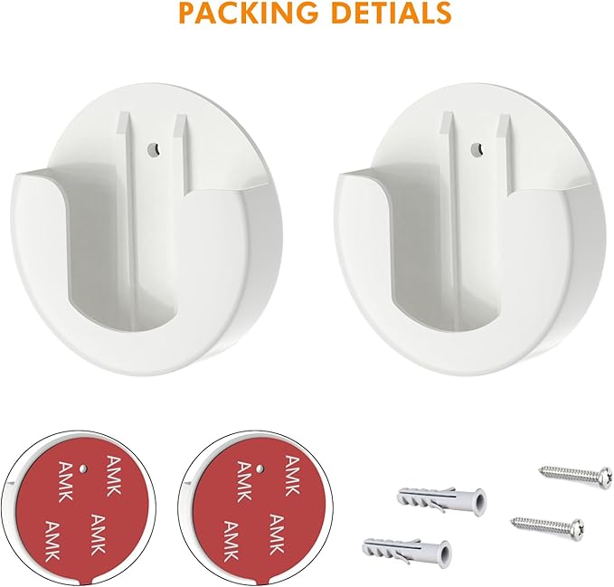 2 Pack Adhesive Wall Mount for Indoor Cam(1st Gen and 2nd Gen), Two Ways Easy Installation with Strong Tape and Screws, No Drilling, No Screws, Convenient and Practical Mount by ALERTCAM