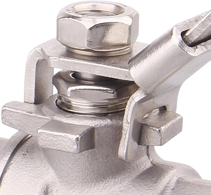 DERNORD 2 Pack Stainless Steel 304 Ball Valve, Full Port Heavy Duty for WOG with Locking Device (3/8" NPT)
