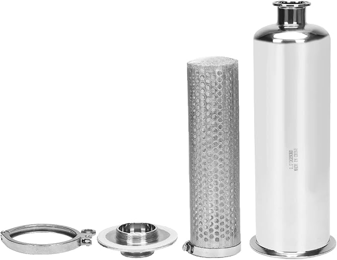 DERNORD 1.5 Inch Tri-Clamp Filter - Sanitary Fittings Inline Straight Strainer SS304 with 30 Mesh Stainless Steel Screen