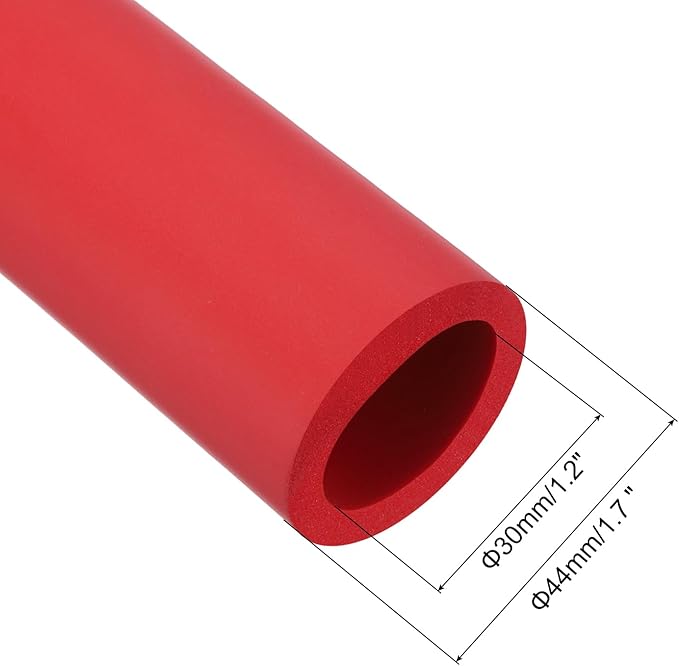 uxcell Foam Tubing for Handle Grip Support, Pipe Insulation Outside Pipe Lagging, 30mm ID 44mm OD 1m Red