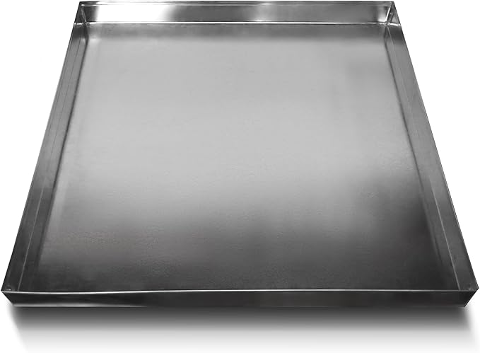 26GA Galvanized Drain Pan W/O Hole-Rust-Free Made for Electric Water Heater & Air Conditioning Units Protects Floor from Water Damage, Easy to Install- 30"x30"x2"