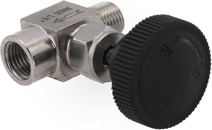 Needle Valve 1/4" NPT Female To Male 304 Stainless Steel Flow Control For Plumbing Systems