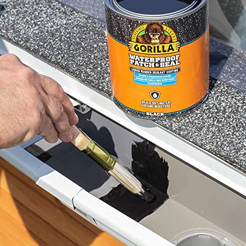 Gorilla Patch & Seal Liquid Rubber Waterproof Sealant, Black, 32 oz