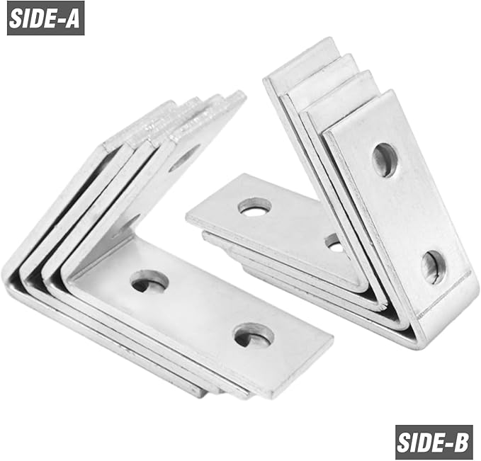 EATAKWARD 4 PCS Inside Angle Bracket for 1/2" Bolt in 3.6" Strut Channel, Corner Brace Framing Connector, Thickness 4.75mm (4 Holes 60 Degree)