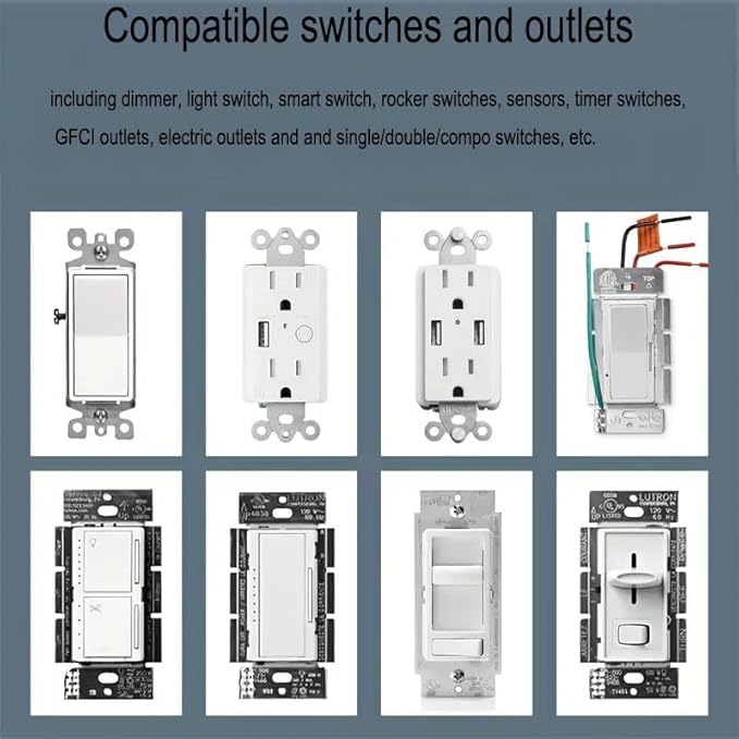 Decorator Wall Plates 3-Gang Switch Outlet Electrical Cover Plate Unbreakable Thermoplastic Faceplate for Light Receptacle Outlet Switch, White (6 Pack)