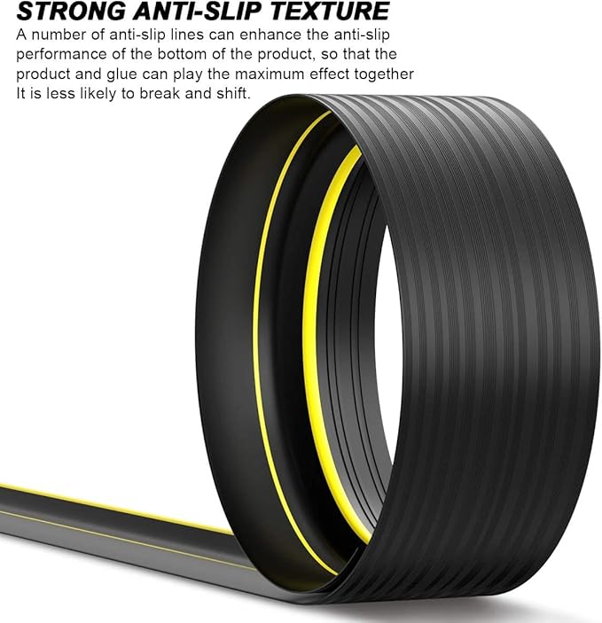 Jin&Bao Universal Garage Door Threshold Seal Strip 20FT Kit, Bottom Waterproof Rubber Weather Stripping Replacement（Yellow, 2 Adhesive）