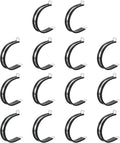 uxcell 2-3/8"(60mm) Cable Clamp, 304 Stainless Steel Rubber Cushioned Insulated Clamp R Shape Metal Clamp Tube Holder for Pipe Hose Wire Cord Installation 14Pcs