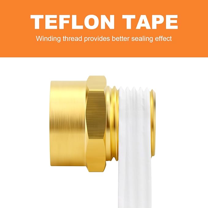 GASHER 2Pcs 1/2" G Thread Female × 1/2" NPT Thread Male Brass Pipe Fitting Adapter, G to NPT Adapter
