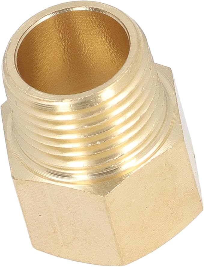 Brass Pipe Fittings 1/2in NPT Male to Female Extension Adapter Durable Solid Brass Plumbing Connectors for Shower Head Tub Spout Plumbing Line 10Pcs