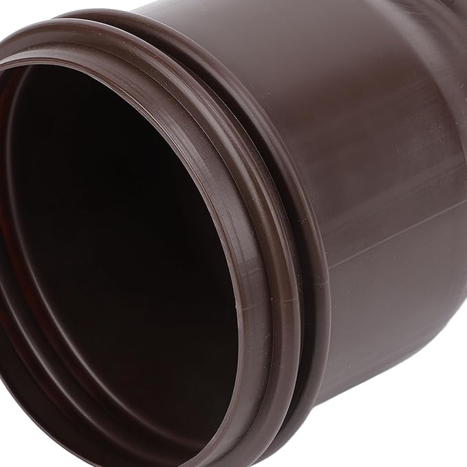 Tyenaza Rain Gutter Downspout Extension, Drainage Pipe, Flexible PE Extendable Drain Away Extender for Outdoor Villa Round (Brown)