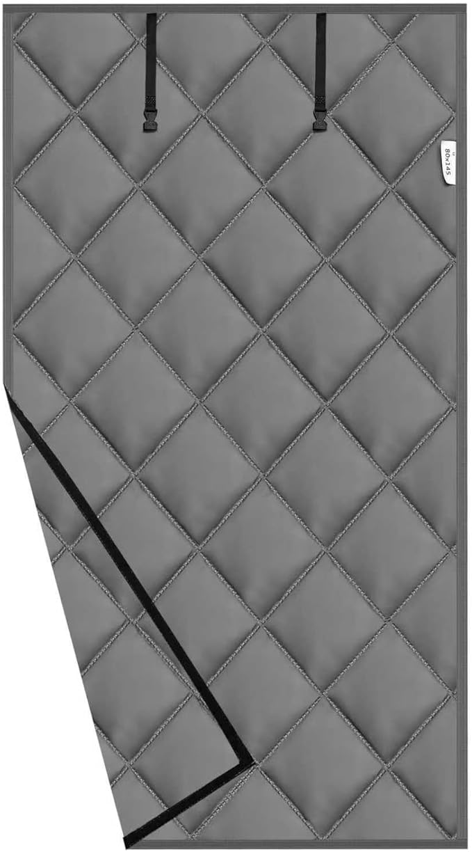 LOHASCASA Window Insulation Kit for Winter, Heavy Duty Reusable 39" x 63", Oxford Cloth Thermal Insulated Window Cover, Cold Weather Wrap, Gray