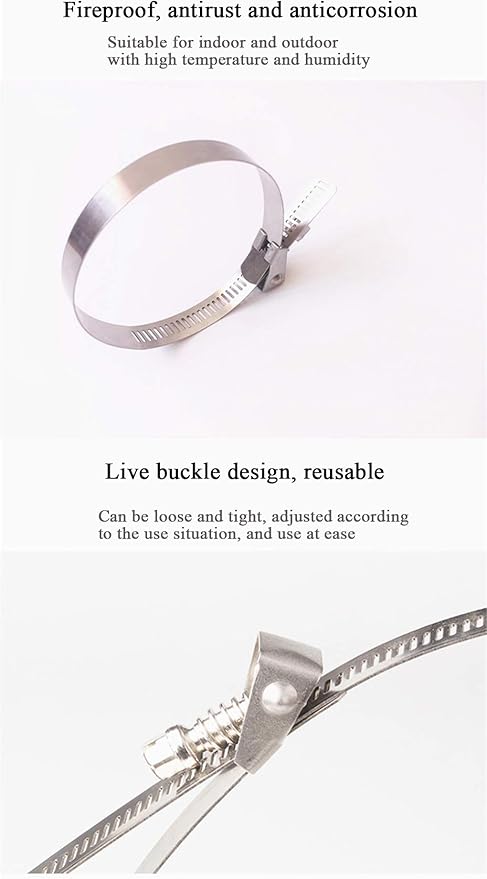 Stainless Steel Hose Clamp 0.5x28 inch Extra Long 25 pcs Adjustable Worm Gear Pipe Clamps Air Ducting Clamp for Plumbing, Automotive And Mechanical Applications (0.5x28 inch)