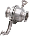 DERNORD Sanitary Check Valve - One Way Flow - 2" Tri Clamp Style, Stainless Steel 304, FKM Gasket (2" Tri Clamp Check Valve)