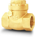 1/2" NPT Horizontal Check Valve, Brass Non Return Swing Check Valve to Prevent Water Backflow, Level One Way Counterflow Valve to Prevent the Medium Backflow for Oil Water Gas Air（1/2", DN15）
