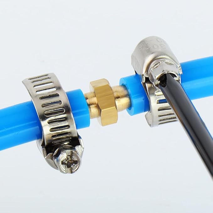ChillWaves Brass Hose Barb Fittings, Splicer Mender Union 1/2" Barb x 1/2" Barb Hose Repair Kit For Water/Fuel/Air(6-PACK)