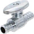 XFITTING 1/2 Inch Pex Mini Straight Ball Valve, Full Port, 1/4 Turn, Brass, 24-1-1=1X, 1 Piece