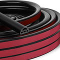 40Ft EPDM Rubber Weather Stripping Door Seal, Self-Adhesive Rubber Window Seal – Soundproof Weather Stripping Door Seal Strip for Doors & Windows(Black)