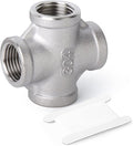TAISHER 1PCS Stainless Steel 4 Way Pipe Fittings, 1" x 1" x 1" x 1" NPT Female Pipe Fittings